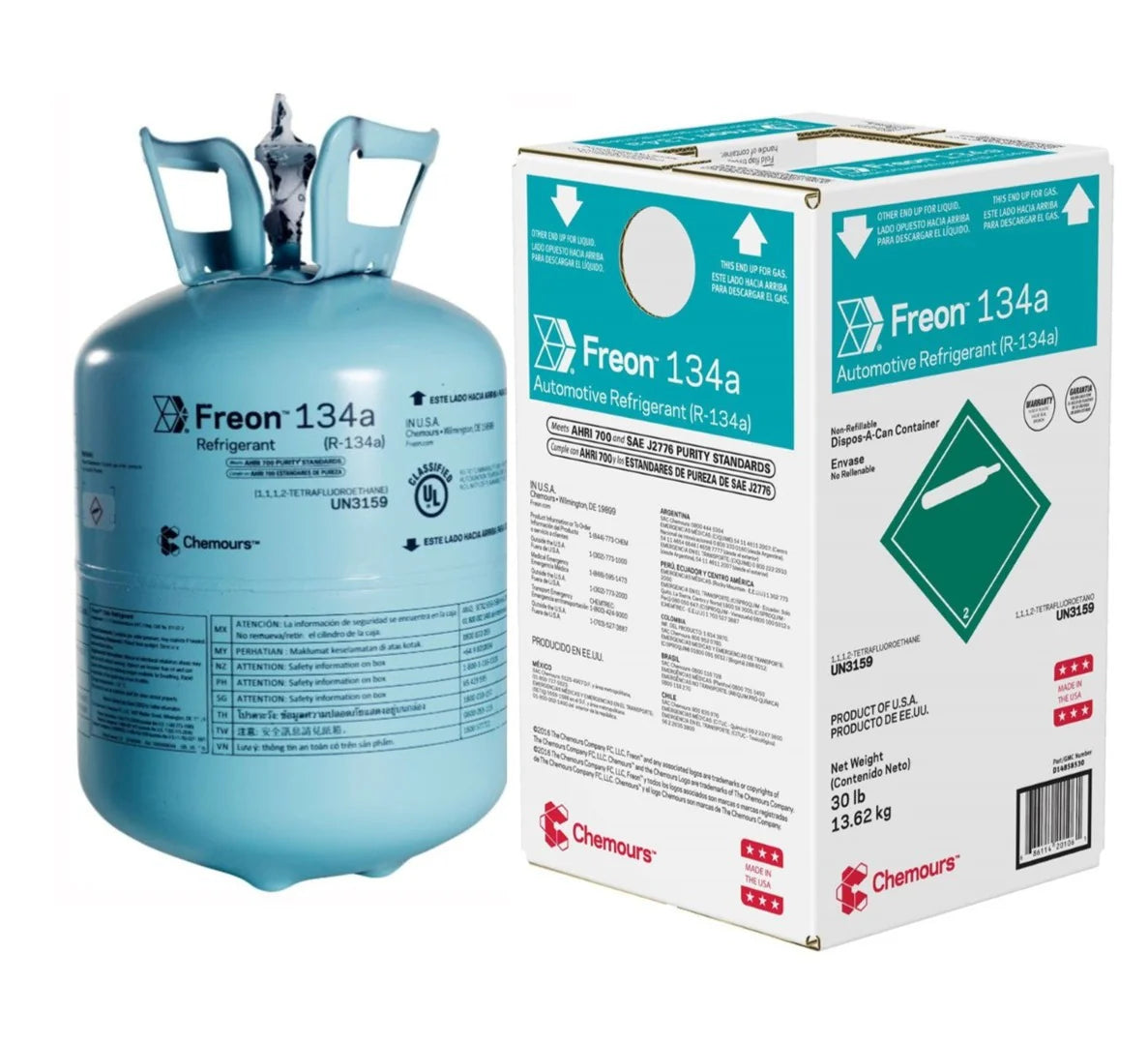 R-134A 30LB CHEMOURS/DUPONT AUTOMOTIVE REFRIGERANT